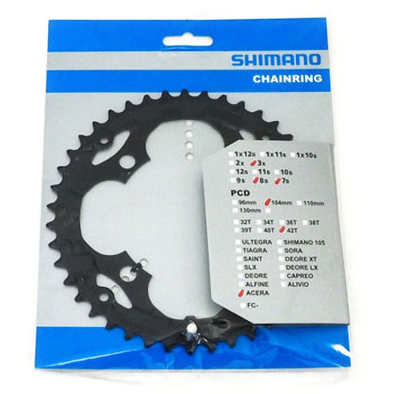 Y1KN98050 スパイク付チェーンリング 42T(ブラック) 1個 SHIMANO