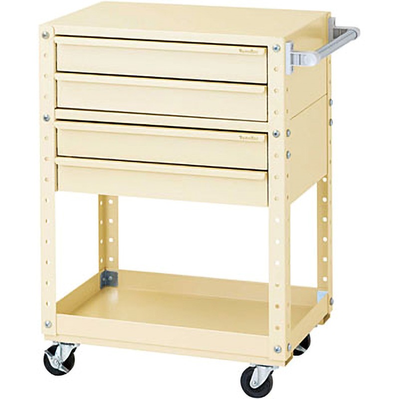 W6CS-S2-IV スペシャルワゴン(W600×D400 移動式) 山金工業 引出しあり アイボリー 本体幅600mm奥行400mm高さ859mm  W6CS-S2-IV