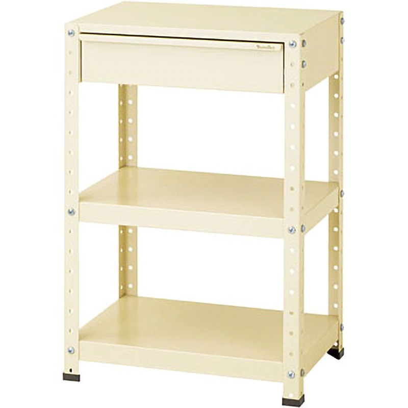 W6-M-IV スペシャルワゴン(W600×D400 固定式) 山金工業 引出しあり アイボリー   W6-M-IV