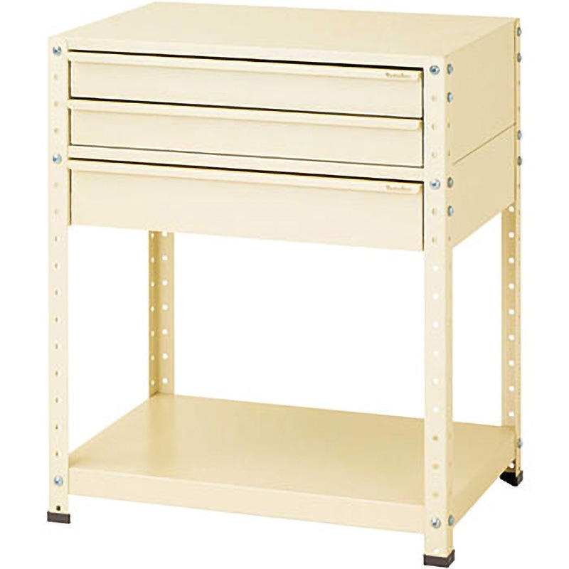 W7-SM-IV スペシャルワゴン(W750×D500 固定式) 山金工業 引出しあり アイボリー   W7-SM-IV