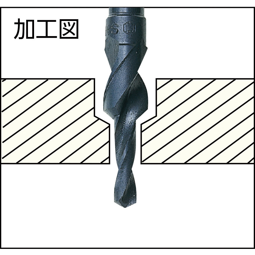 TSSMM8A 段付ドリル(皿小ねじ用) TRUSCO ハイス製 全長90mm TSSMM8A