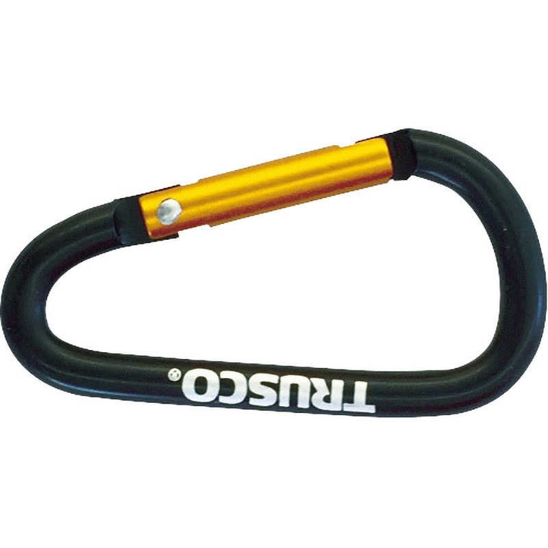 TKN550BKBOX カラビナ TRUSCO アルミ製 ブラック色  1組(100個) TKN550BKBOX