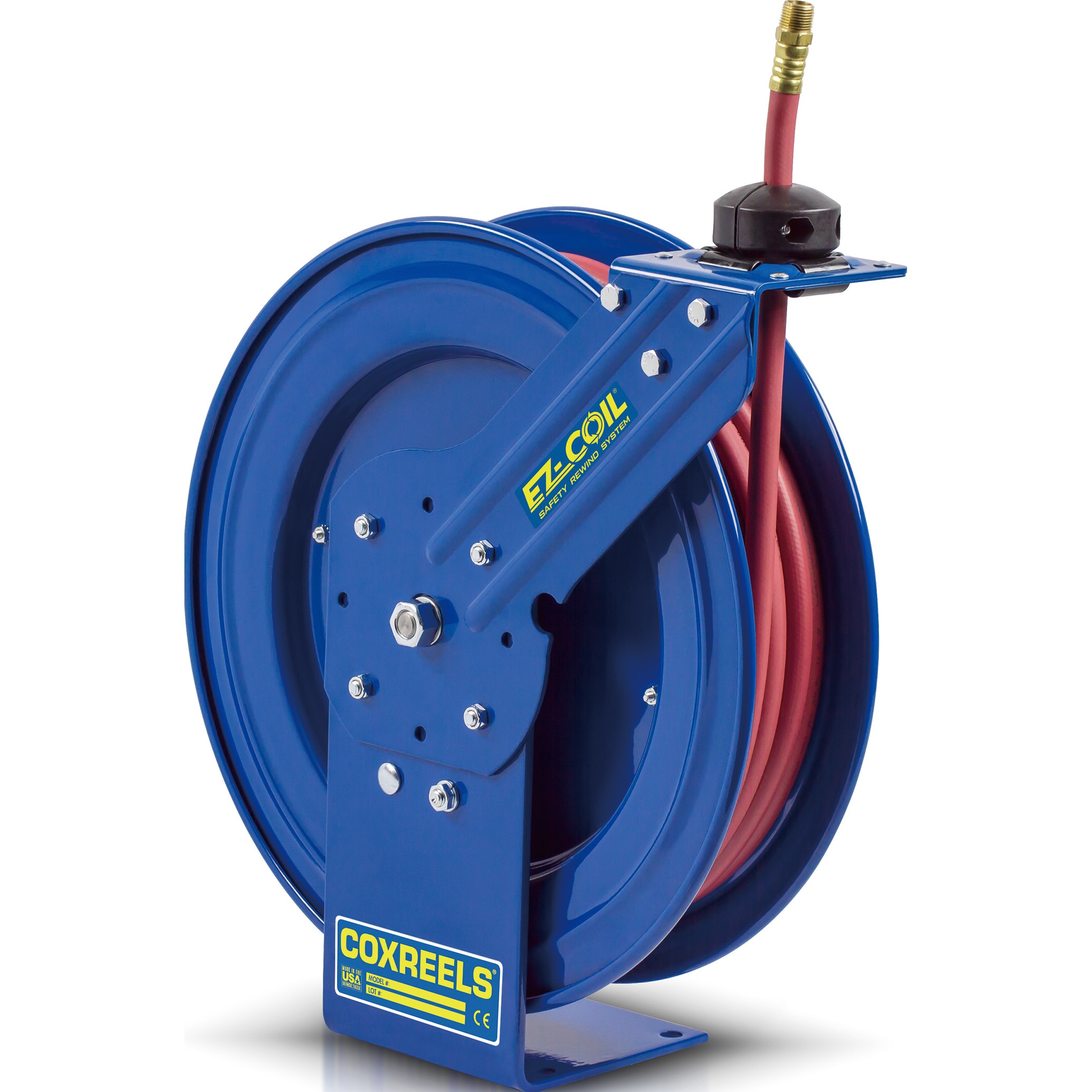 EZ-P-LP-350-BGX セーフティエアーホースリール コックスリール ポリ塩化ビニル ホース内径9.5mmホース長さ15m  EZ-P-LP-350-BGX