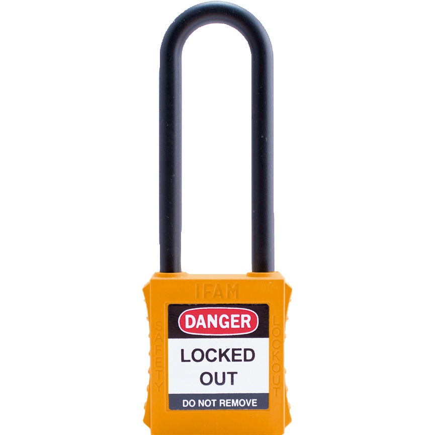イファム ロックアウト用南京錠 ナイロン製シャックル（ツル長） オレンジ 044926 ロックアウト用南京錠 ナイロン製シャックル(ツル長) イファム 【通販モノタロウ】 