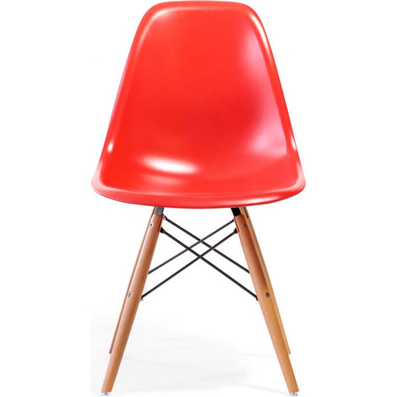 CH6137_4E6B8F RD色 シェルチェア wood(ビーチ材)脚座面FRP(matt) 1脚 E-comfort 【通販モノタロウ】