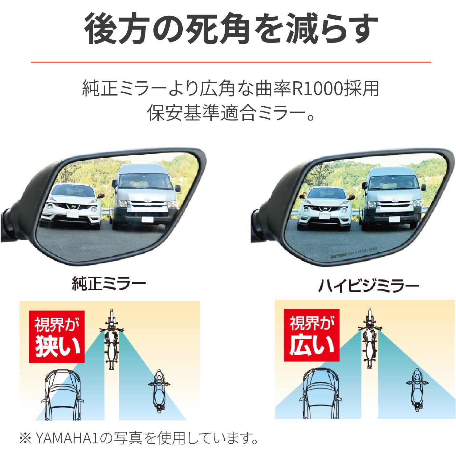 29720 ハイビジミラー 貼り付けタイプ DAYTONA(デイトナ) 左右セット