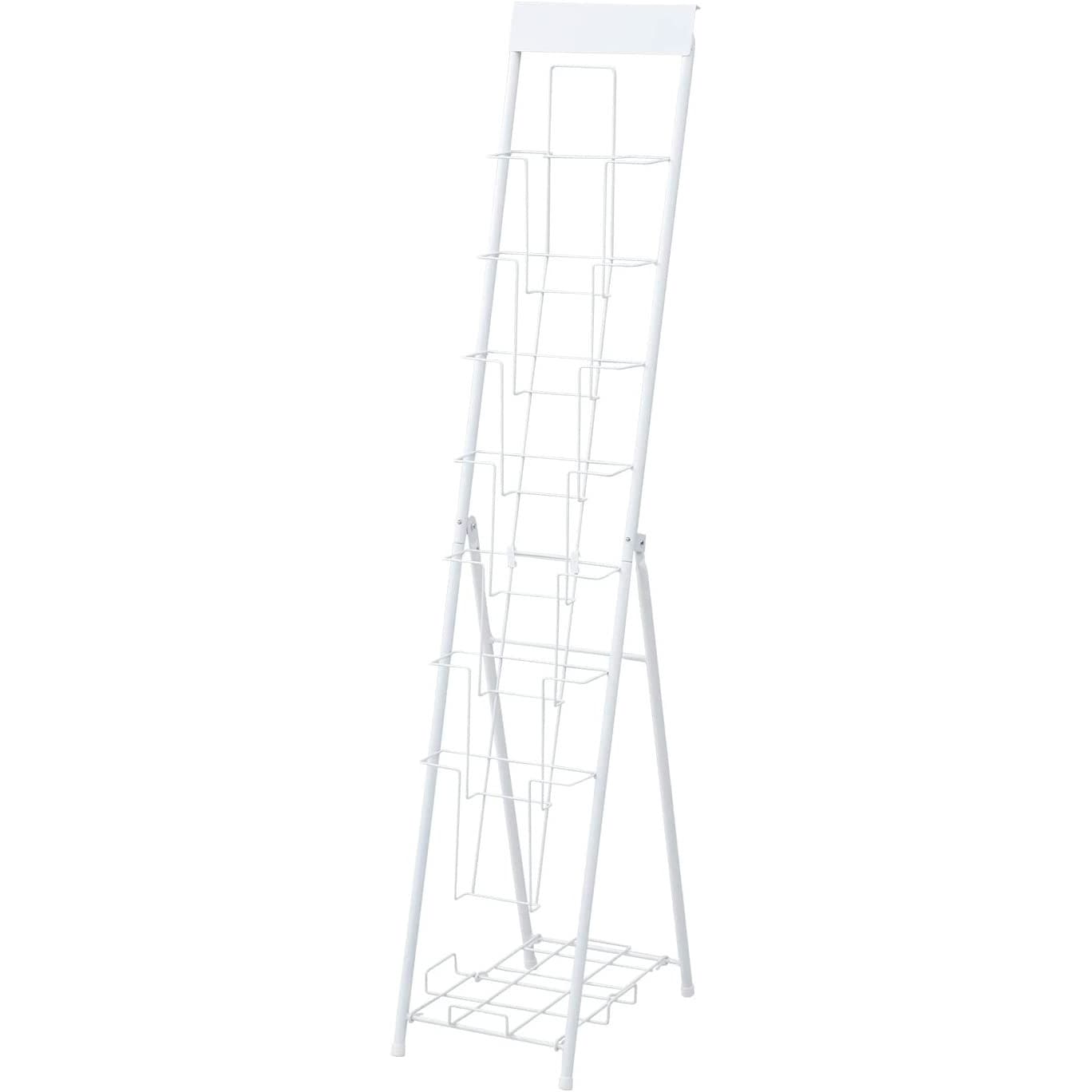 DPS-71(MWH) パンフレットスタンド YAMAZEN(山善) ホワイト色 1列7段