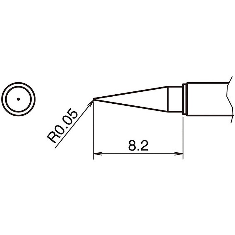 T52-I005 交換こて先 T52シリーズ HAKKO(白光) 使用できるこて部FX-9706 0.05I型  1セット(2本)