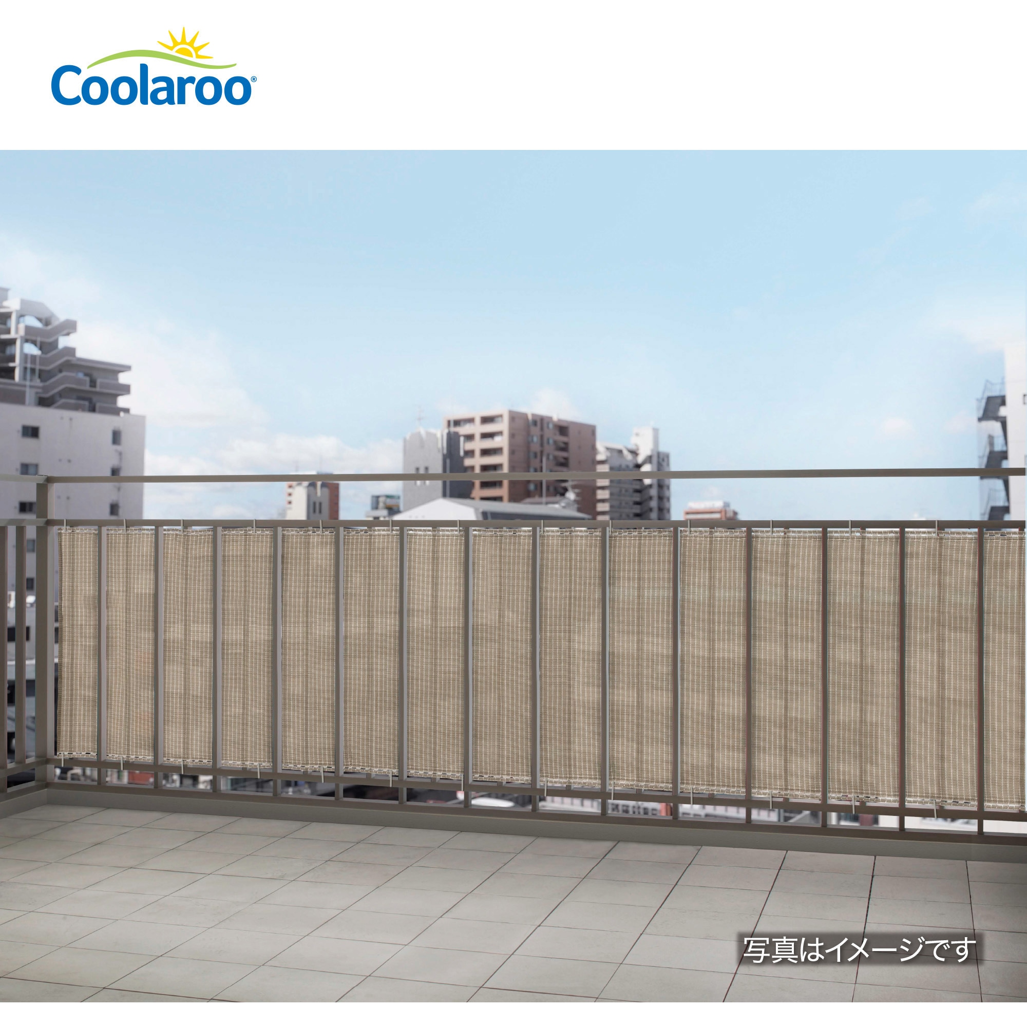 よこ　バルコニー付キャンパス額3台 CLB-40GYA バルコニーシェード タカショー 幅90cm高さ400cm CLB-40GYA