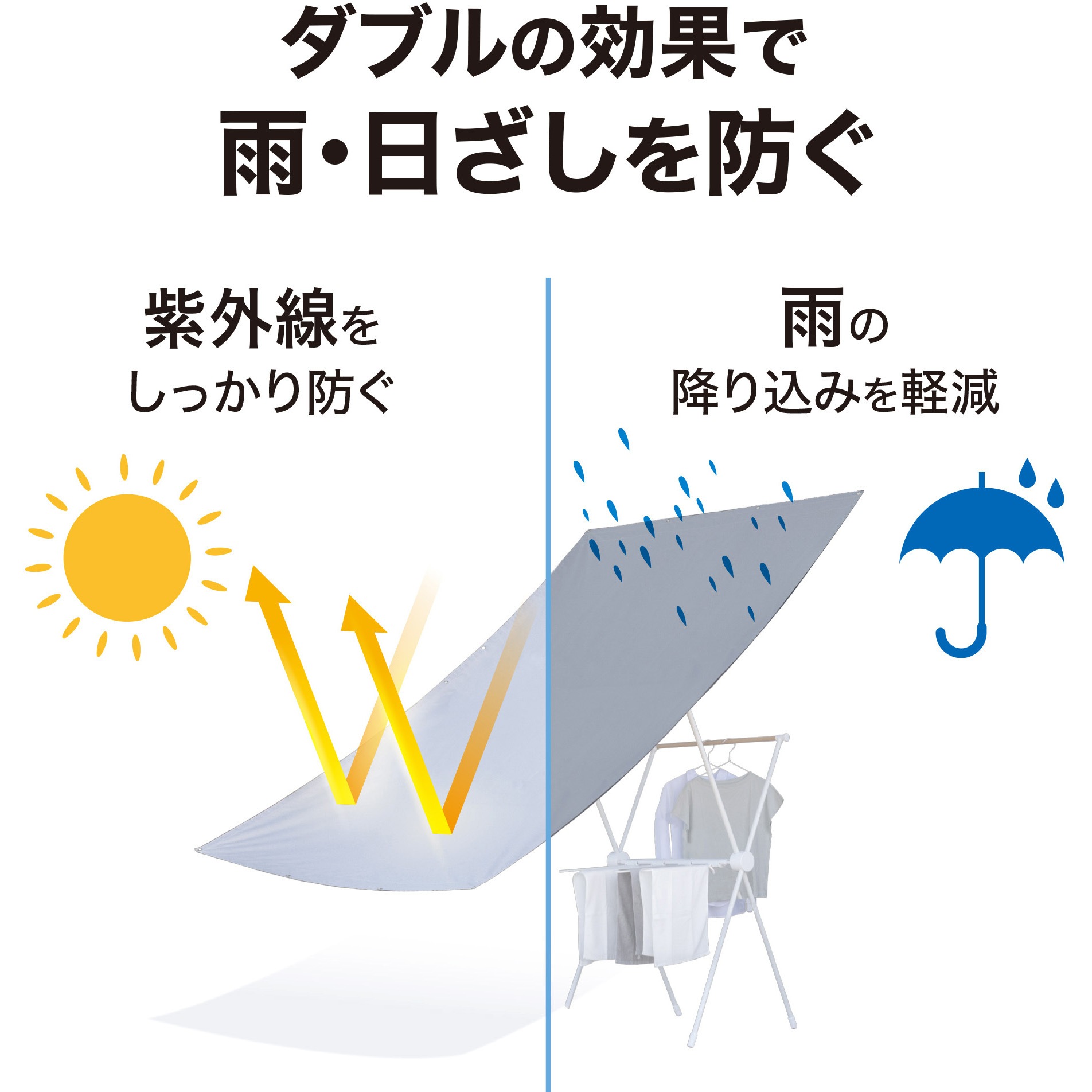 CLS-40LGW 雨よけシェード ダブル タカショー 幅180cm高さ400cm CLS