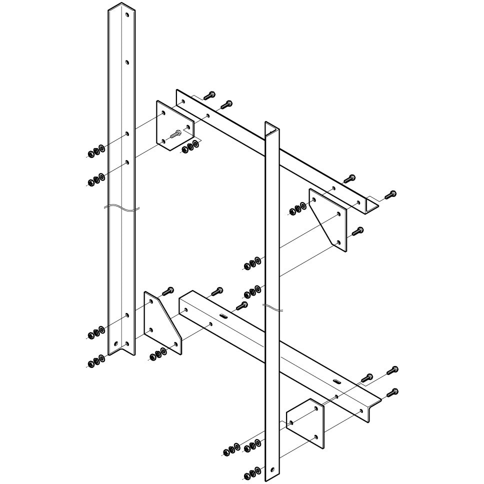 75AG1015SB 組立アングル架台 1台 ネグロス電工 【通販モノタロウ】