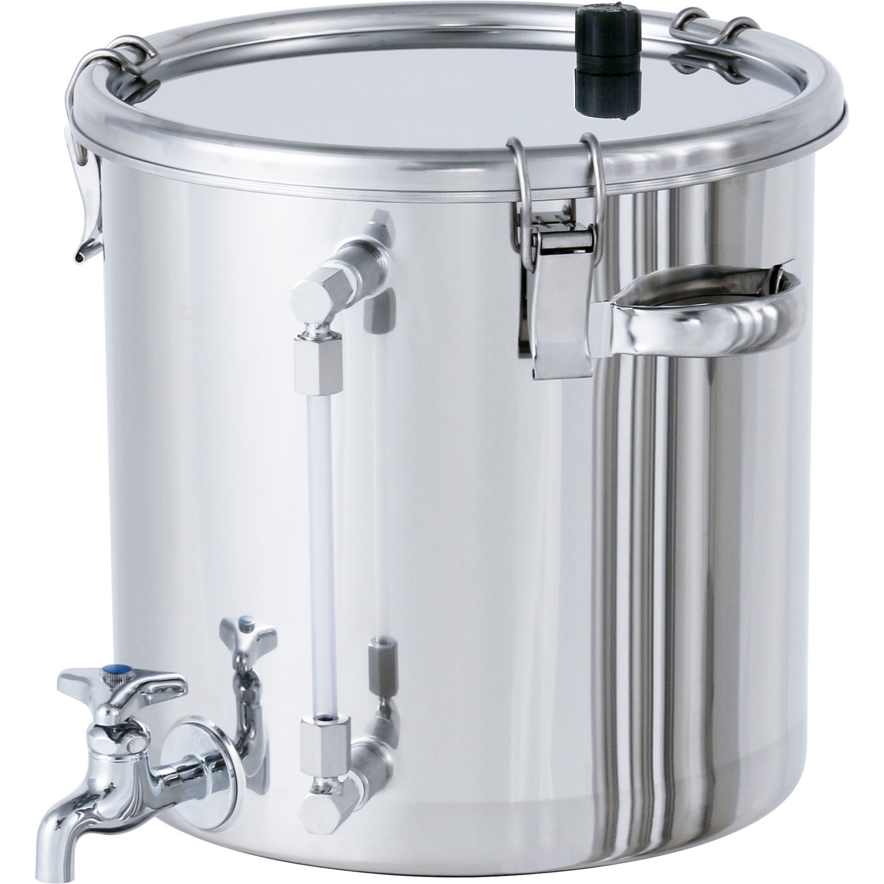 CTH-W-LV-AIB-30 レベル計・蛇口付密閉容器 空気抜付 MONOVATE(旧:日東金属工業) 容量20L   CTH-W-LV-AIB-30