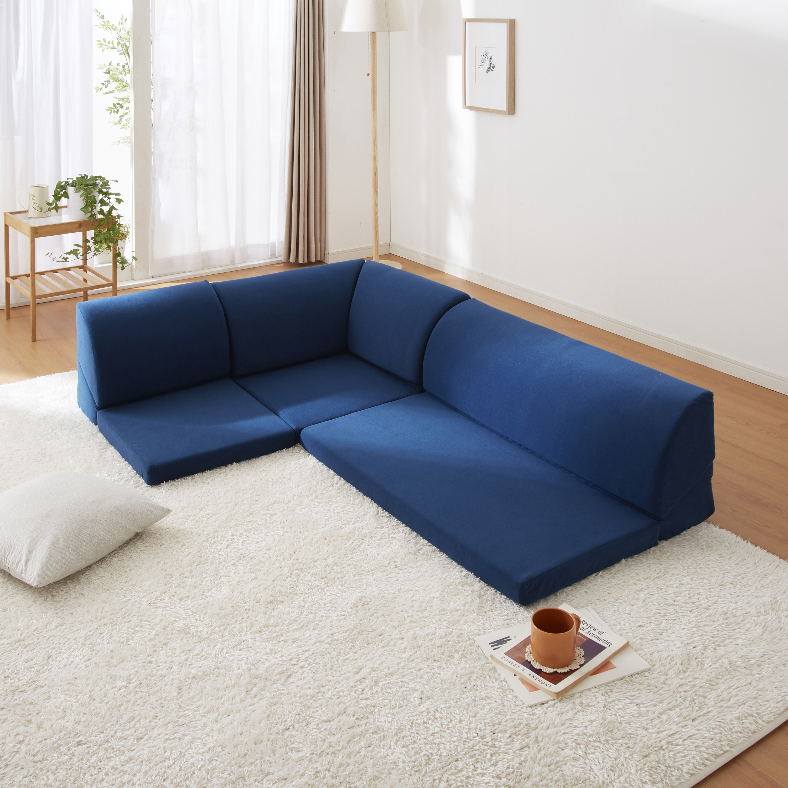 TAN-202NV フロアコーナーソファ 3点セット 1個 Vita 【通販モノタロウ】