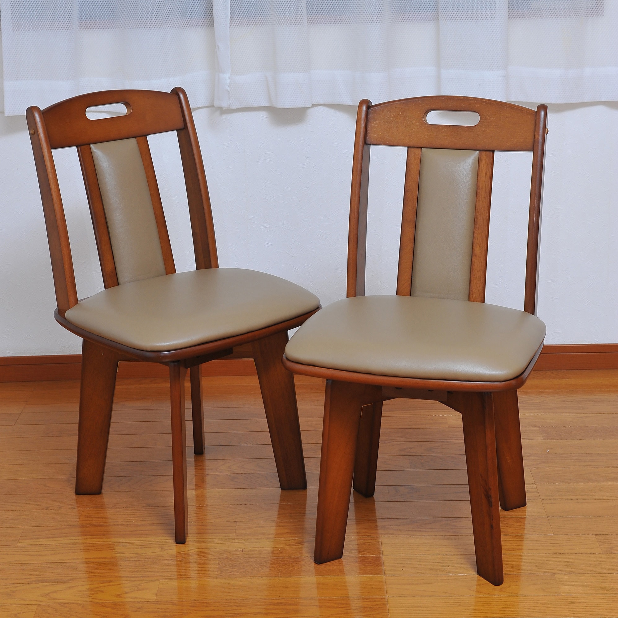 TN-6 天然木回転チェア Vita 寸法(座面)440×370mm 1組(2脚) - 【通販