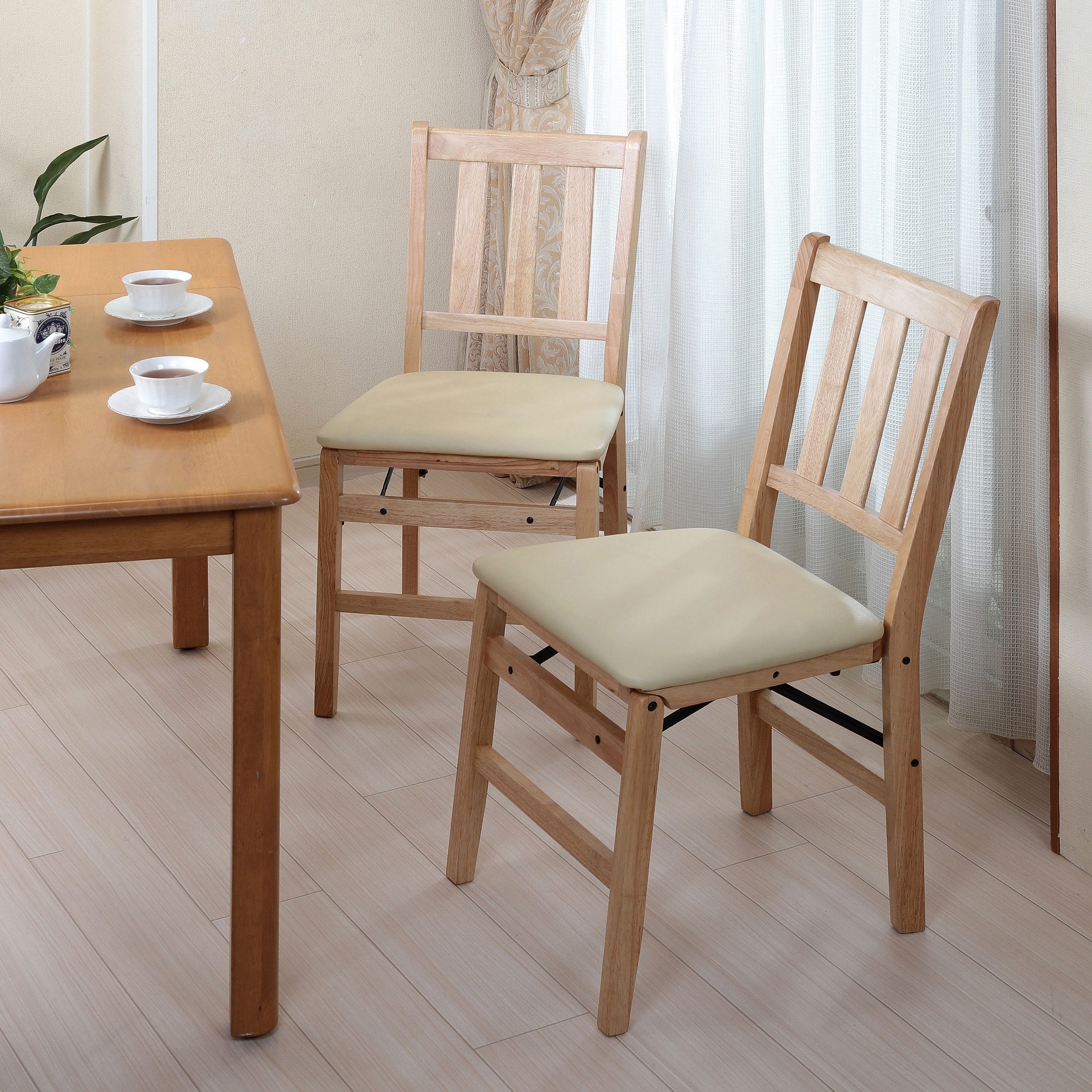 TAN-833(NA) 木製ダイニングチェア Vita 寸法(座面)440×395mm 1セット(2脚)