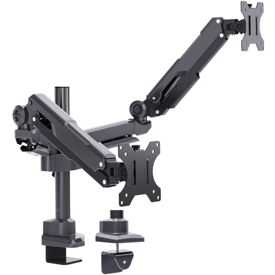 AS-MABG03D <ARCHISS>ガススプリング式 デュアル液晶モニターアーム 前後・左右・上下 アーキサイト デスク取付タイプ クランプ方式・グロメット方式 AS-MABG03D