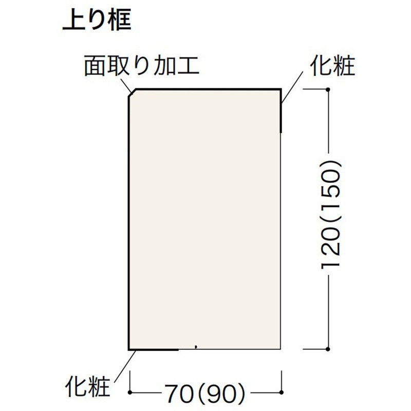 FAS-12MW 上り框 化粧シートタイプ ノダ クオルテVC MW柄用 寸法1950