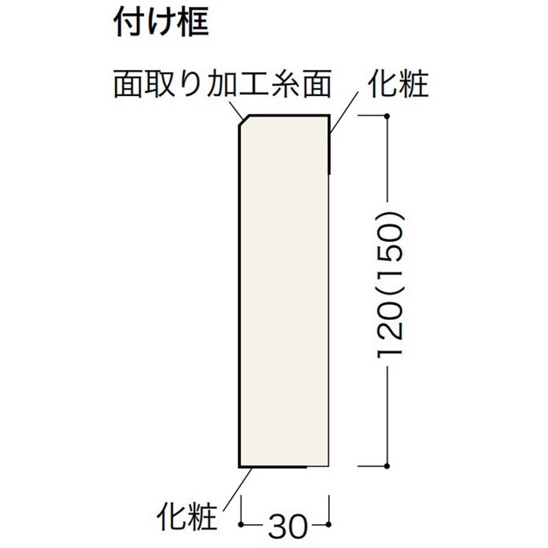 FHS-10W2 付け框 化粧シートタイプ ノダ カナエルRデザイン W2色用