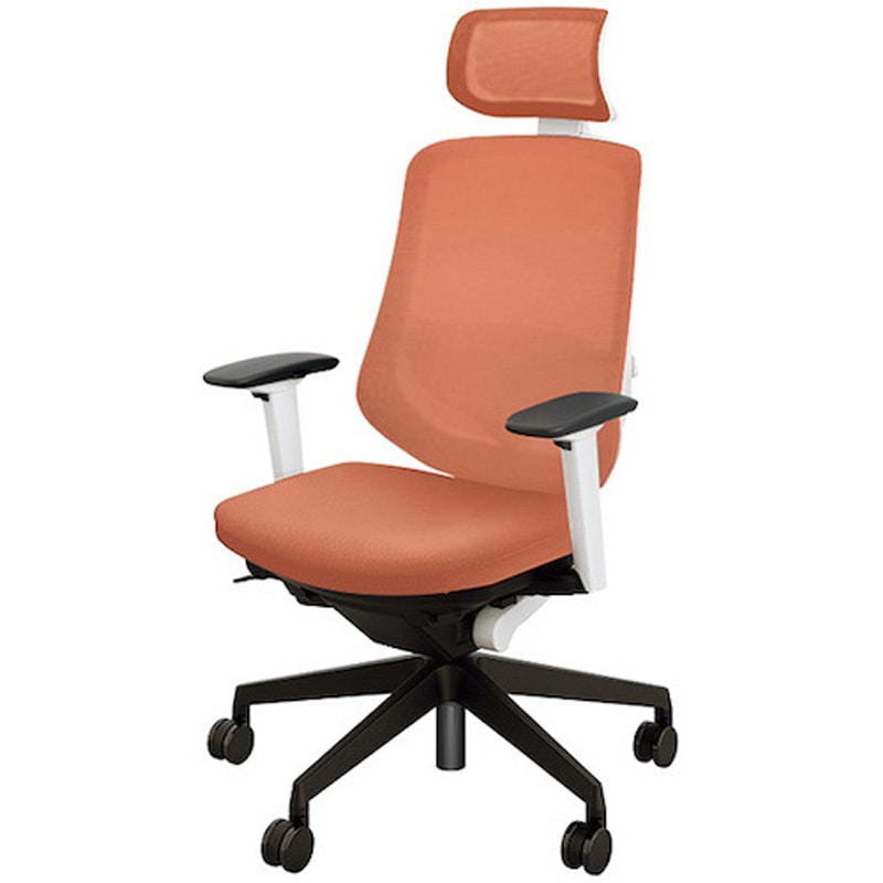 SLEN515FAB-PTE 事務用チェアー セリフト(Selift)シリーズ ナイキ ヘッドレスト付 可動肘付 ペールテラコッタ色   SLEN515FAB-PTE