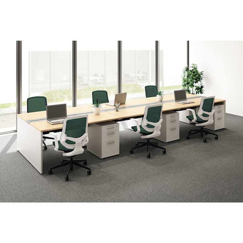 ★FZふ1184 来店限定 事務家具 ナイキ 事務机 片袖 OAデスク デスクチェアセット W1000mm ビジネス オフィス 学校 店舗備品 ナイキ（NAIKI) オフィスデスク・事務机 一覧 - 中古オフィス家具なら