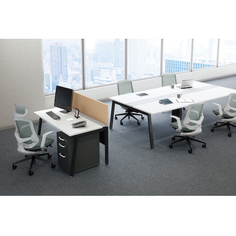 ナイキ 事務用チェア ( SLEN515FAB-PMBK ) 事務用チェアー セリフト(Selift)シリーズ ヘッドレスト付 可動肘付 ミックスブラック色 SLENB515FAB-PMBK