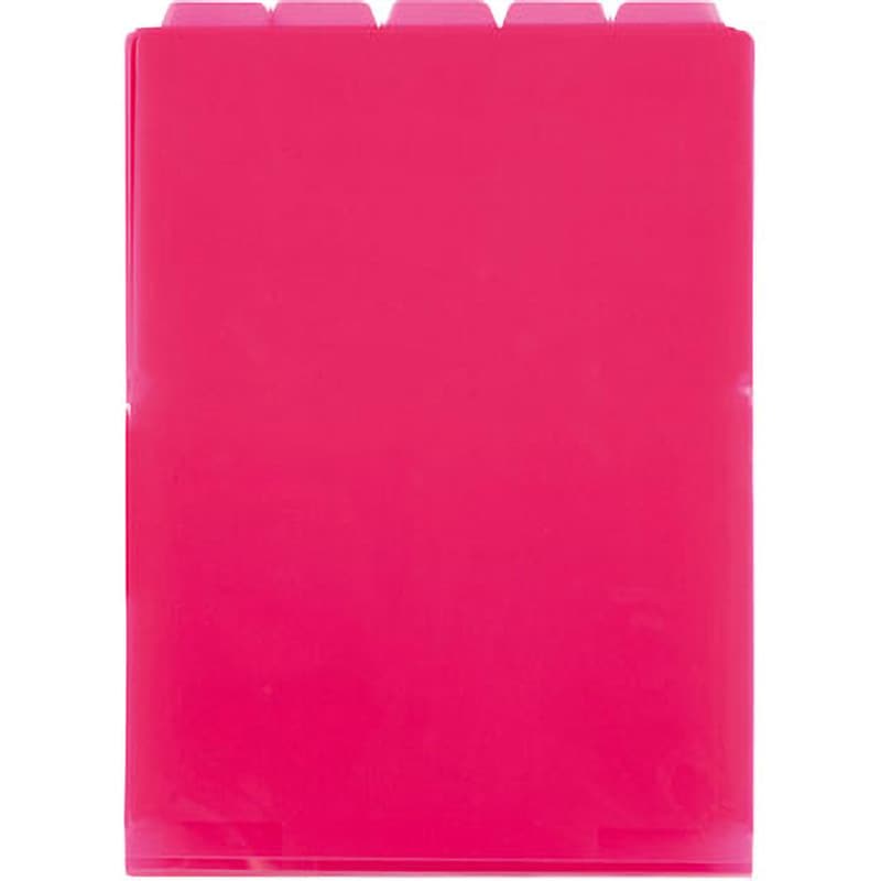 ACT-915-23 5インデックスタテ セキセイ ローズ色 サイズA4 1個