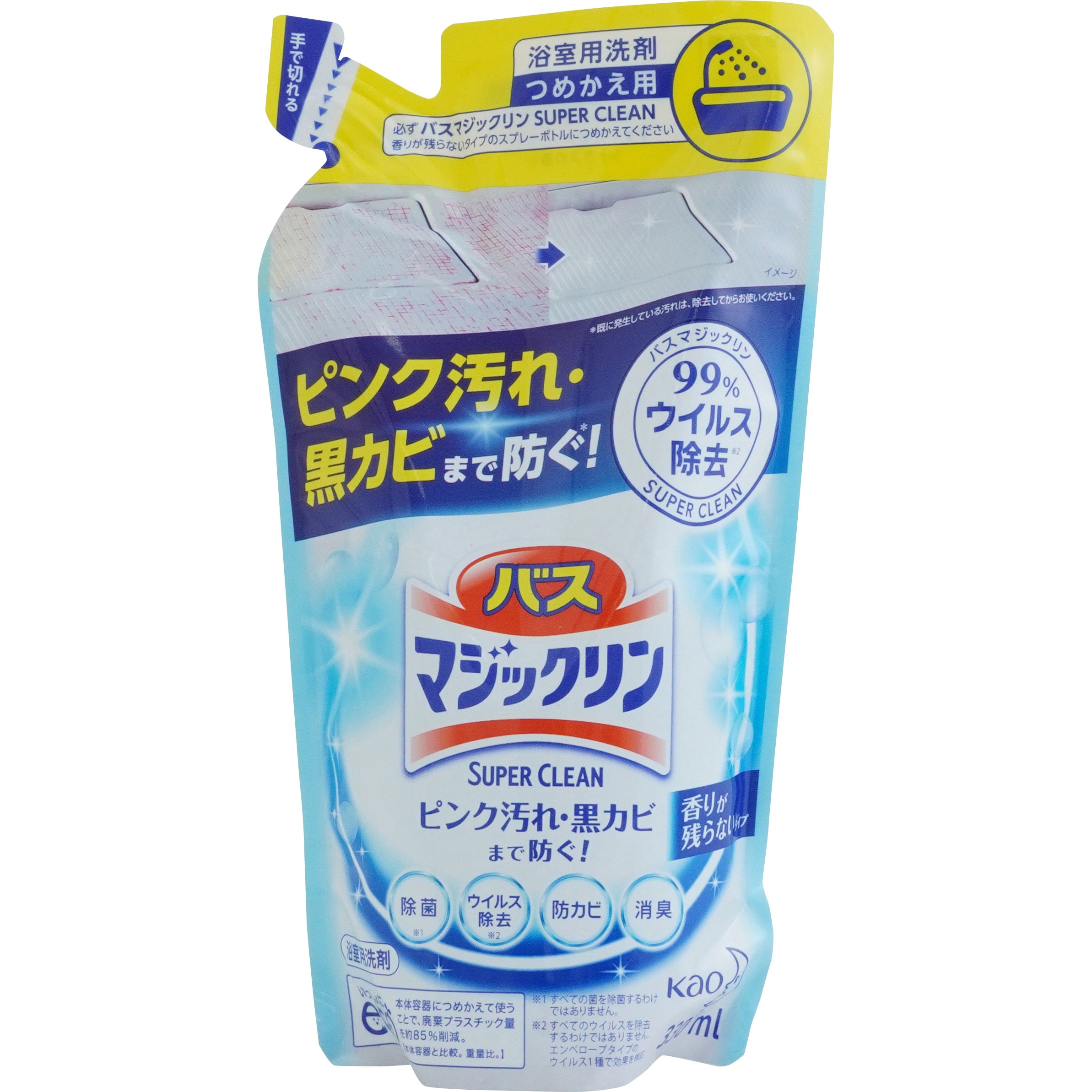 つめかえ用 バスマジックリン泡立ちSP 1本(330mL) 花王 【通販サイトMonotaRO】