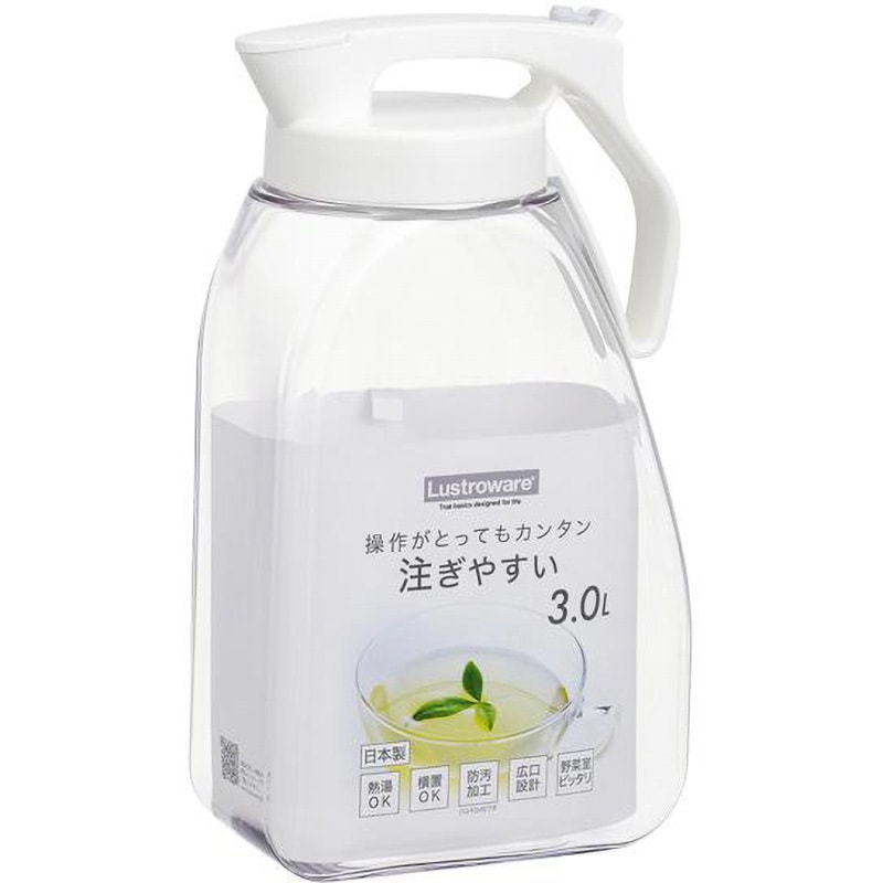 K-1289WH タテヨコ・ワンプッシュピッチャー 岩崎工業 容量3L