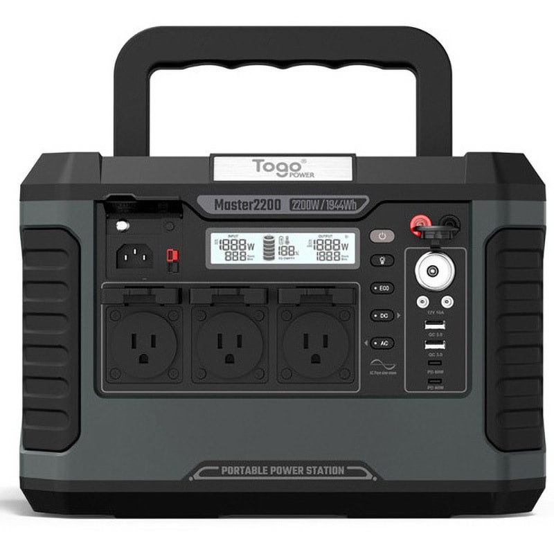 Master2200 ポータブル電源 TogoPower バッテリー容量1944Wh 定格出力