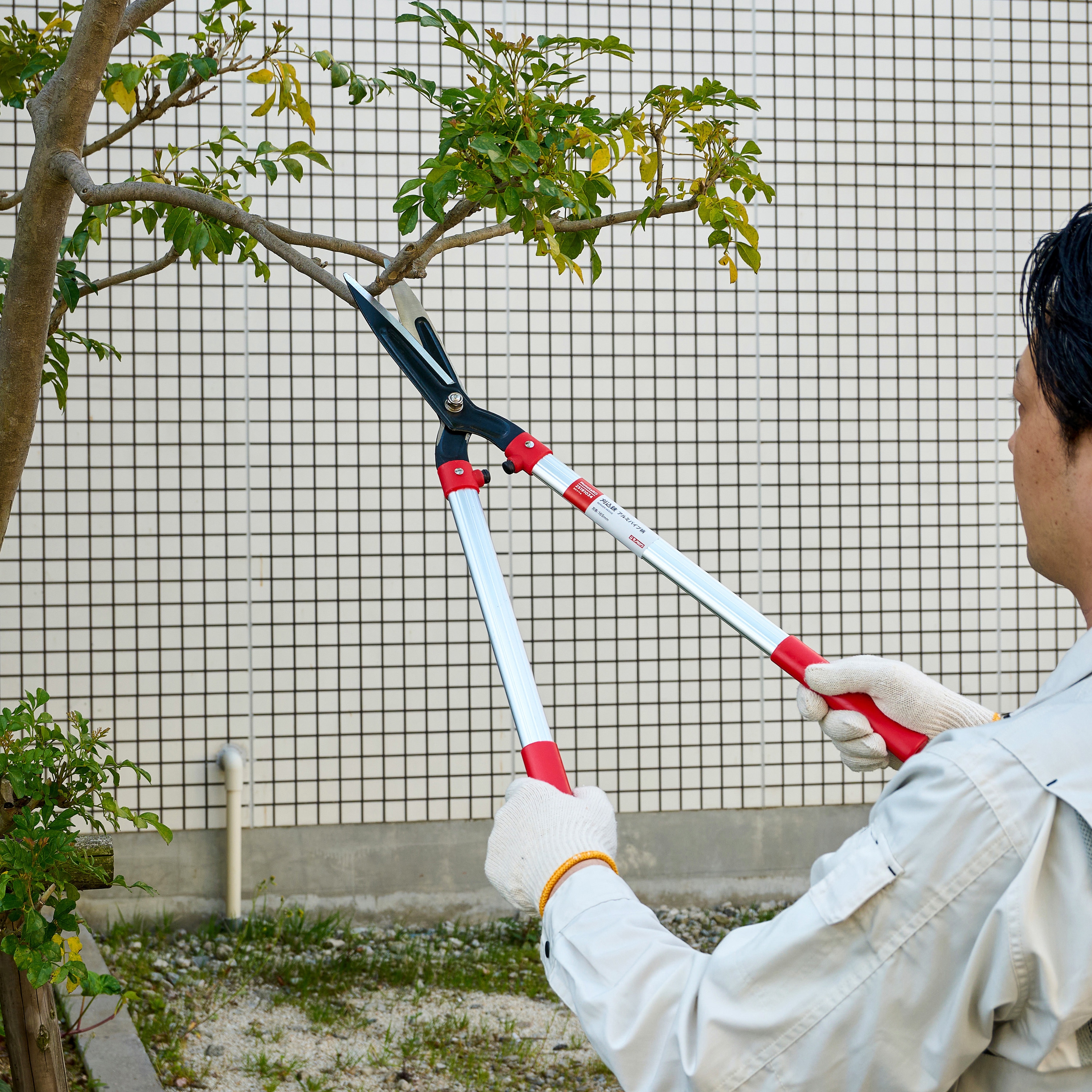 刈込鋏アルミパイプ柄タイプ モノタロウ 刃長165mm幅235mm - 【通販