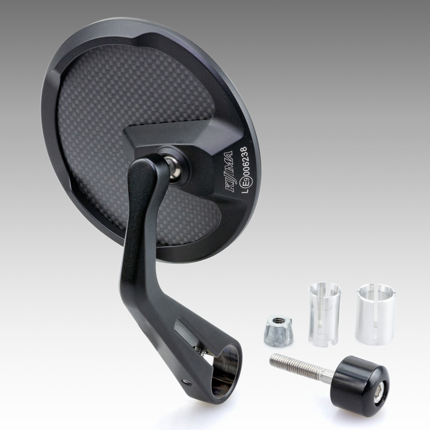 キジマ　バーエンドミラー　TECH12ラウンド 203-8095 ミラー TECH12 ラウンド バーエンドマウント KIJIMA(キジマ