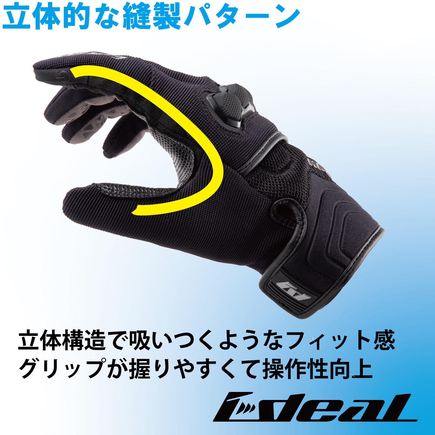 ID012/BL/M IDEAL サマーグローブ ID-012 アクシス2 IDEAL