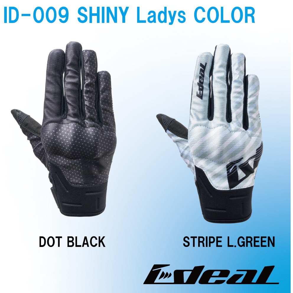 ID009DOTBK/L-M IDEAL サマーグローブ ID-009 シャイニー IDEAL