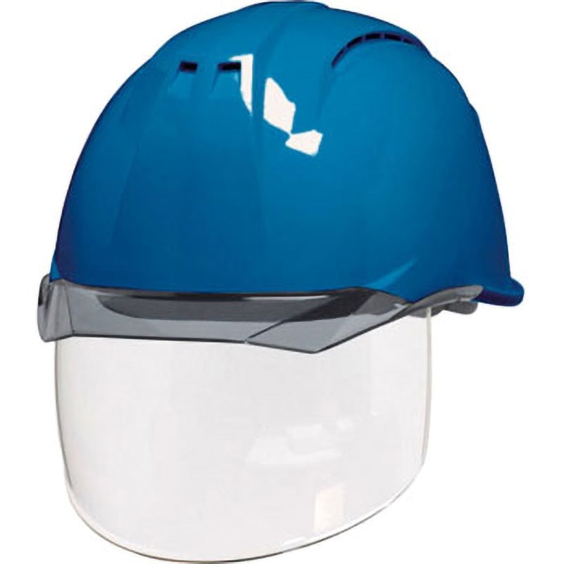 AA11EVO-CSW-HA6-KP-B/S 透明バイザーヘルメット(シールド面付) AA11EVO-CSWシリーズ DICプラスチック アメリカン 衝撃吸収ライナーあり スカイブルー/スモーク色