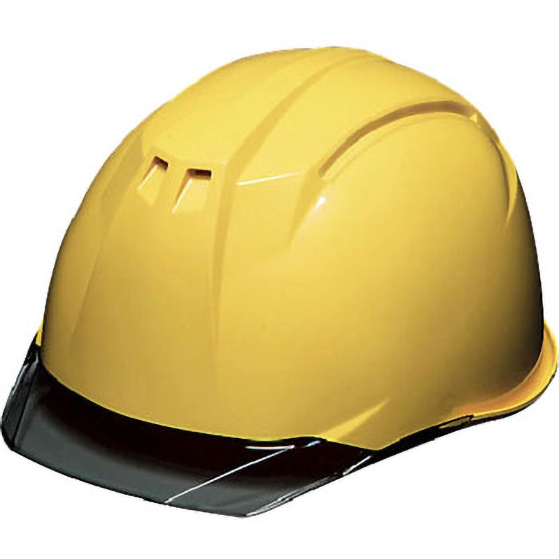 AP11EVO-CS-HA6-KP-Y/S 透明バイザーヘルメット(シールド面付) AP11EVO-CSシリーズ DICプラスチック アメリカン 衝撃吸収ライナーあり 黄色/スモーク