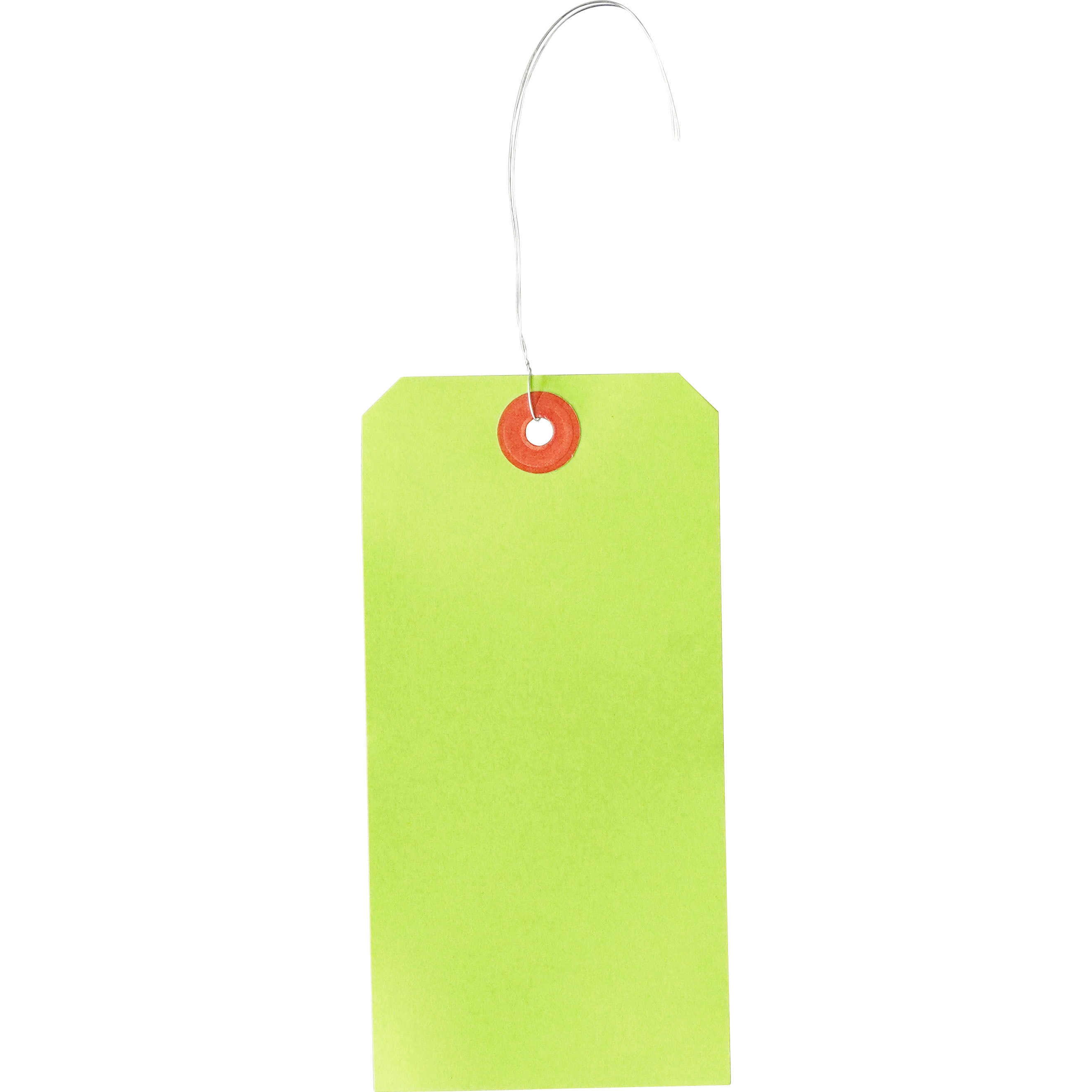 100 1穴 みどり色 色荷札 針金付 1箱(1000枚) カクケイ 【通販