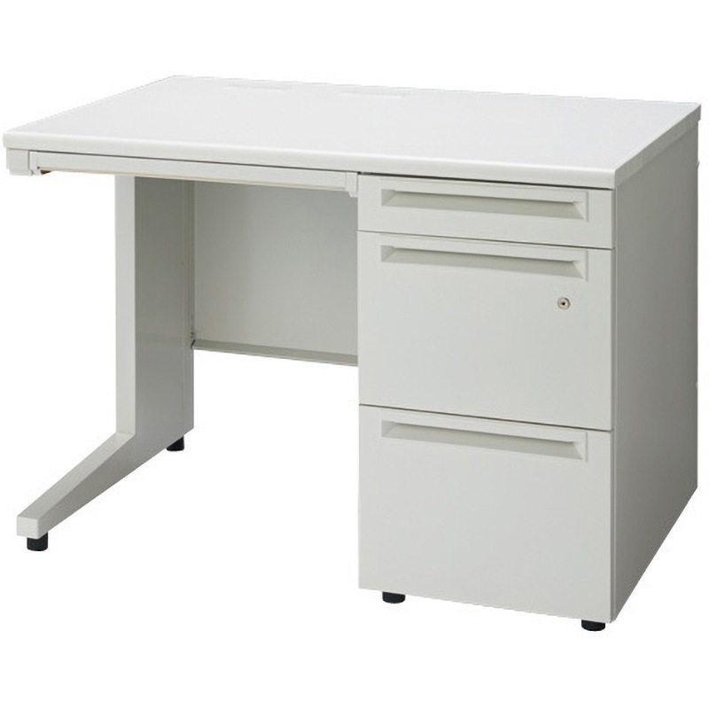 UJ-107A-3 WS/W4 UJデスク 片袖机 シリンダー錠タイプ(組立サービス付き) プラス[家具] 高さ720mm幅1000mm奥行700mm