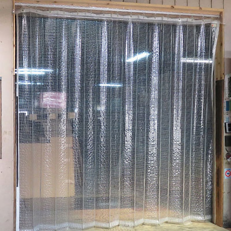 VP-550A 【オーダー】 ビニールカーテン 糸入り透明 0.55mm厚 防炎