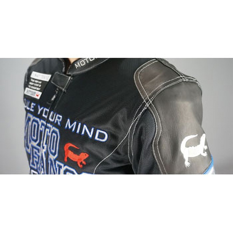 17-001/BK/M MJ-001 ライディングレザーメッシュジャケット 1着 コミネ