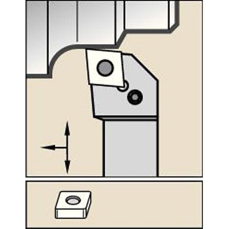 PCLNL3225P12 旋削ホルダー PCLN 95° ケナメタル クランプシステムKenlever(TM) 左勝手