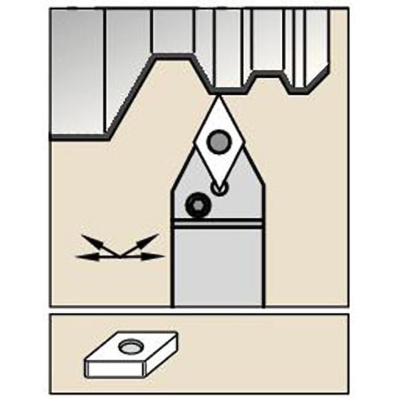 PDNNR4025M15 旋削ホルダー PDNN 62，5° ケナメタル クランプシステムKenlever(TM) 右勝手 11,825円