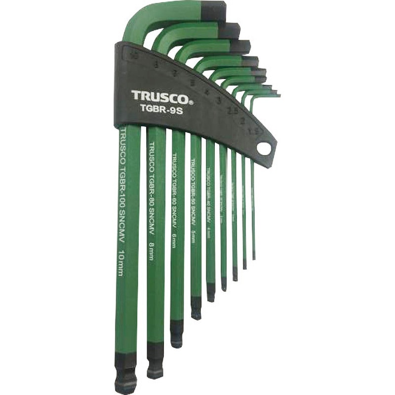 TGBR-9S カラーボールポイント六角棒レンチセット 1セット(9本) TRUSCO 【通販モノタロウ】 5,262円