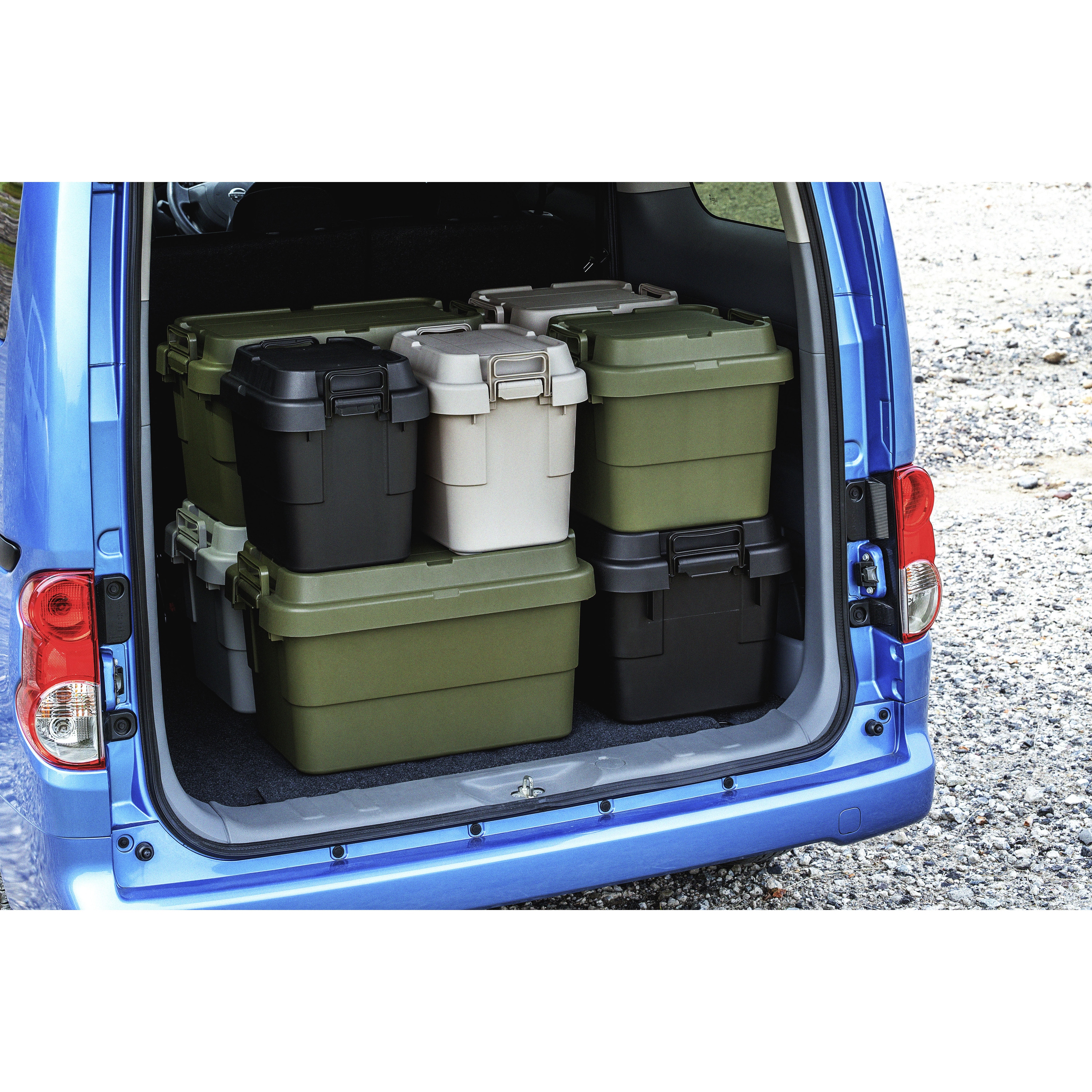 TRUSCO(トラスコ) トランクカーゴ 2個 70L グレー GYCF-70 GYCF-70 トランクカーゴ フラット天板仕様 TRUSCO グレー色 外寸(幅