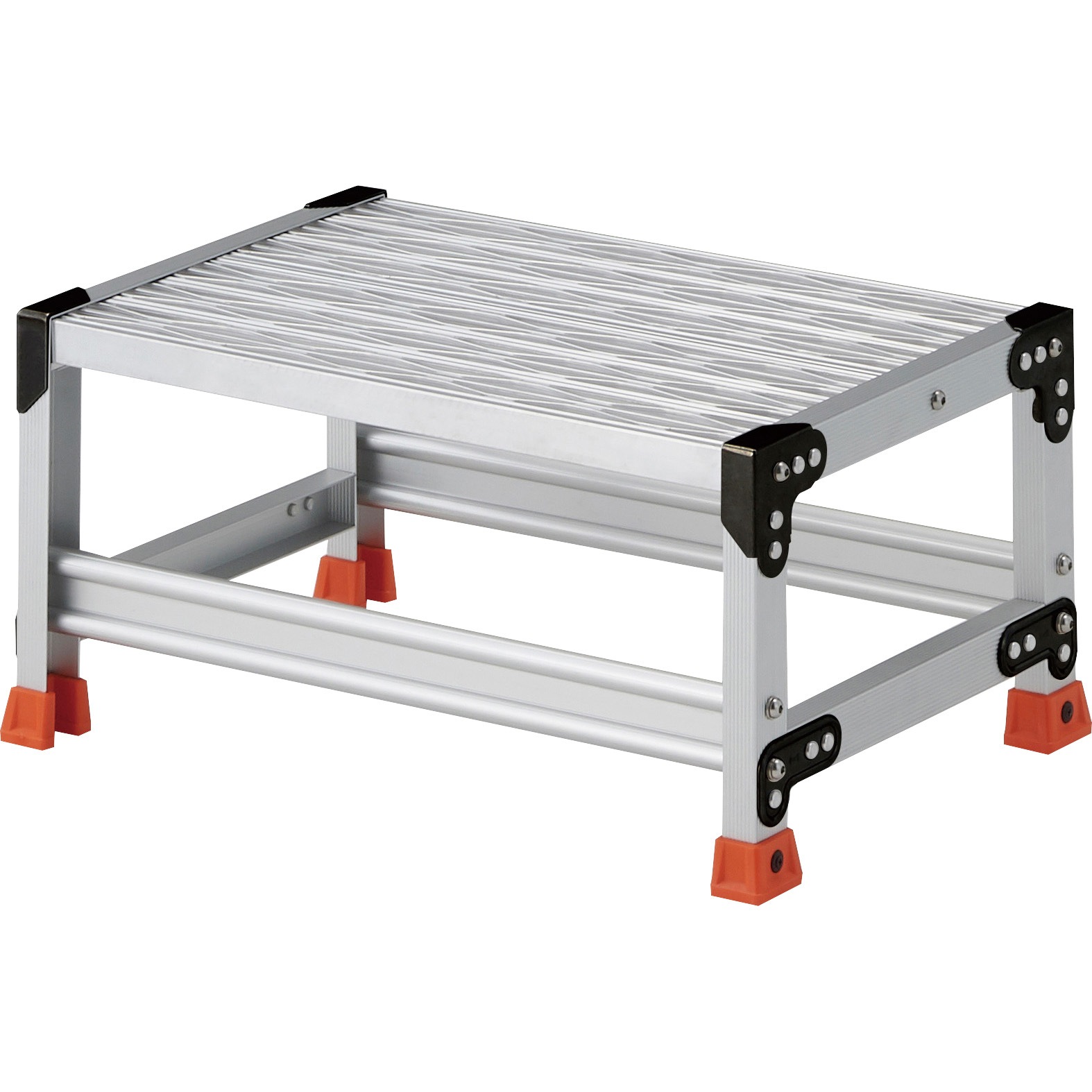 TSFGR-163 作業用踏台 アルミ製・グレーチング仕様 SUS金具 1段 高さ0．3m 1台 TRUSCO 【通販モノタロウ】