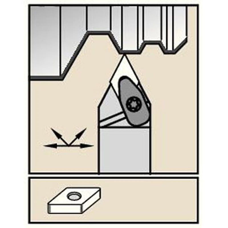 DDNNR2525M15KC06 旋削ホルダー DDNN-KC 63° ケナメタル 右勝手 クランプシステムKenclamp(TM)