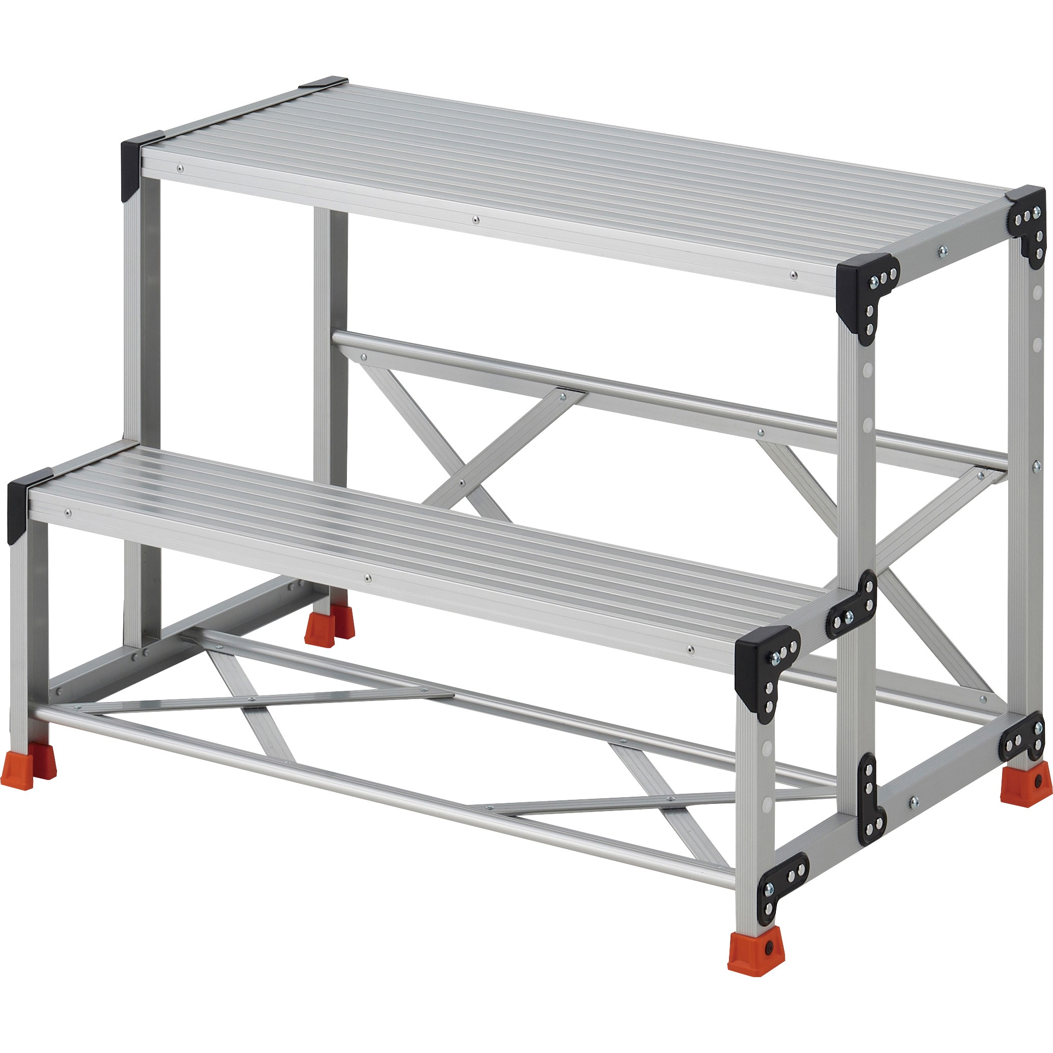 TSF-2107 作業用踏台 2段 ステップ奥行200 高さ0．70m 天板1000X400 TRUSCO 段高350mm  TSF-2107