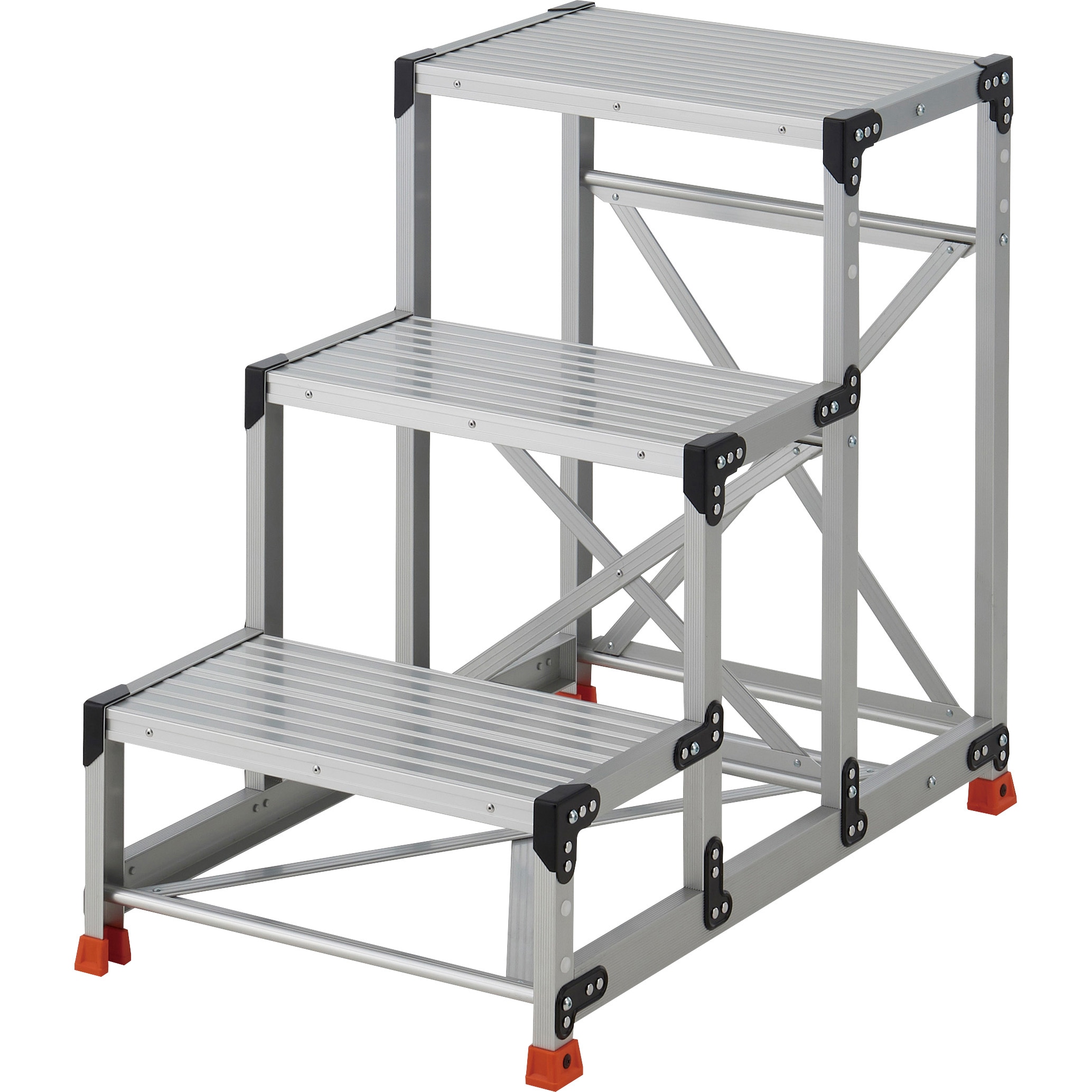 TSF-36309 作業用踏台 3段 ステップ奥行300 高さ0．90m 天板600X400 1台 TRUSCO 【通販モノタロウ】