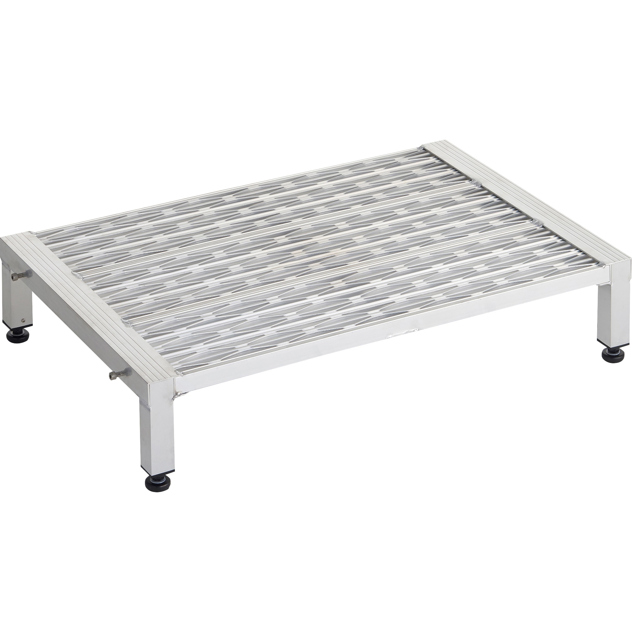 TFSGH-0960AL 高床式アルミ製ステップ グレーチング仕様 TRUSCO 1段 天板高さ0.19～0.22m  TFSGH-0960AL