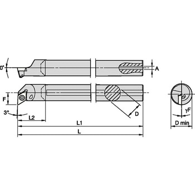 L20SSDUPR11 内径ボーリングバー L-SDUP 93° 1個 ケナメタル 【通販モノタロウ】