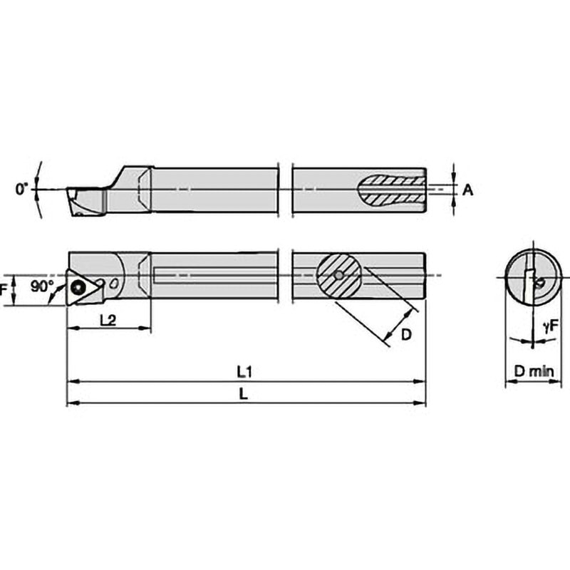 L08KSTFPR09 内径ボーリングバー L-STFP 90° 1個 ケナメタル 【通販モノタロウ】